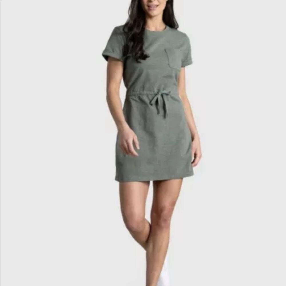 United By Blue Organic Cotton Knee Length Dress Green Size XL